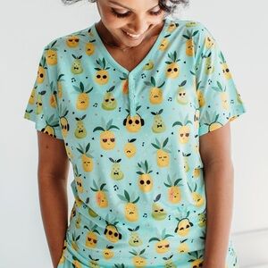 Little Sleepies Women’s Pajama Top Pineapple Jams NWT size small